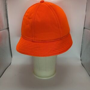 McGregor Bucket Hat‎ Vintage Orange Polyester Foam Lined Made in Korea Size L